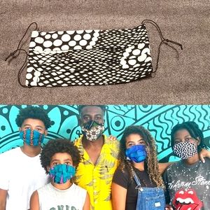 HAND-SEWN FACE MASK W/ FILTER POCKET